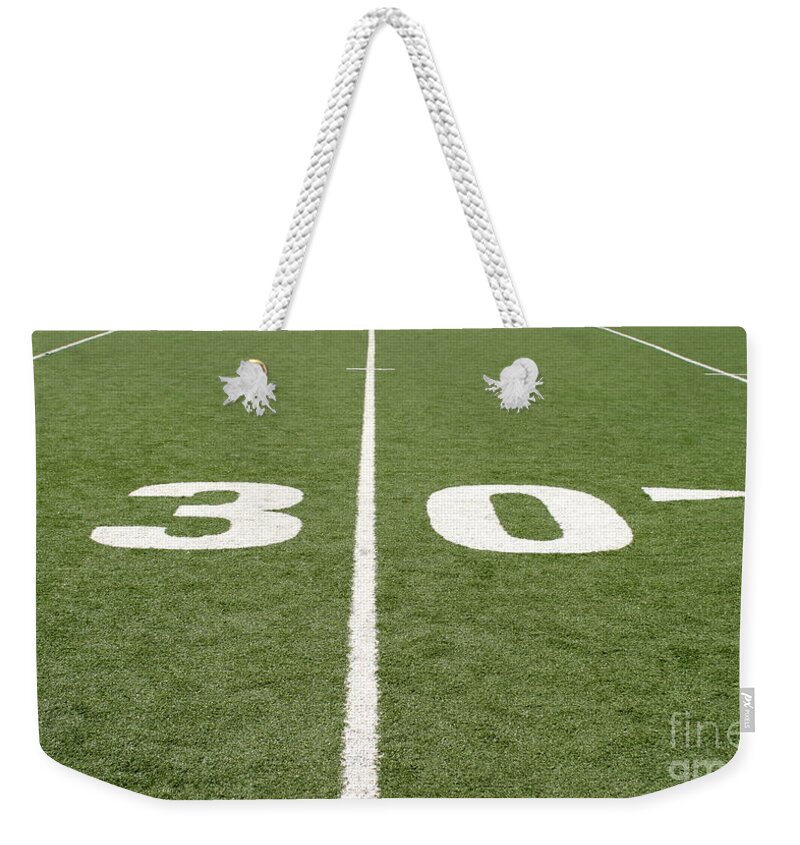 American Weekender Tote Bag featuring the photograph Football Field Thirty #1 by Henrik Lehnerer