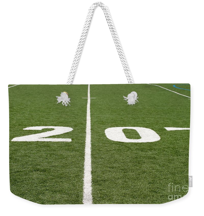 American Weekender Tote Bag featuring the photograph Football Field Twenty #1 by Henrik Lehnerer