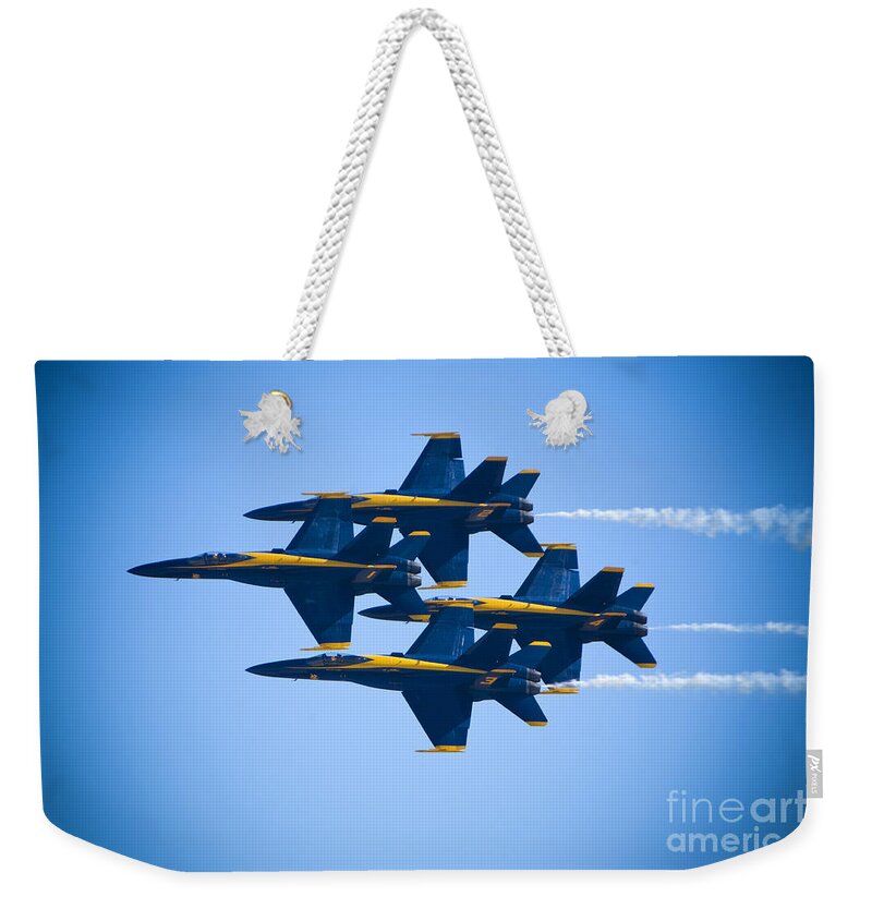 Blue Angels Weekender Tote Bag featuring the photograph Knighton006 #1 by Daniel Knighton
