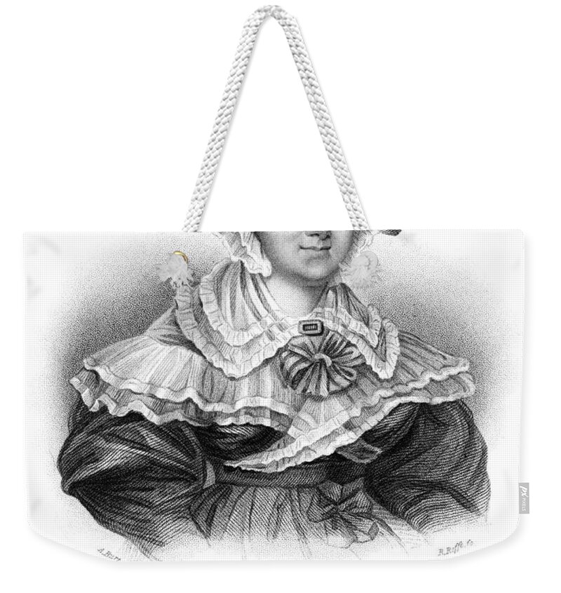 1836 Weekender Tote Bag featuring the photograph Mary Russell Mitford #1 by Granger
