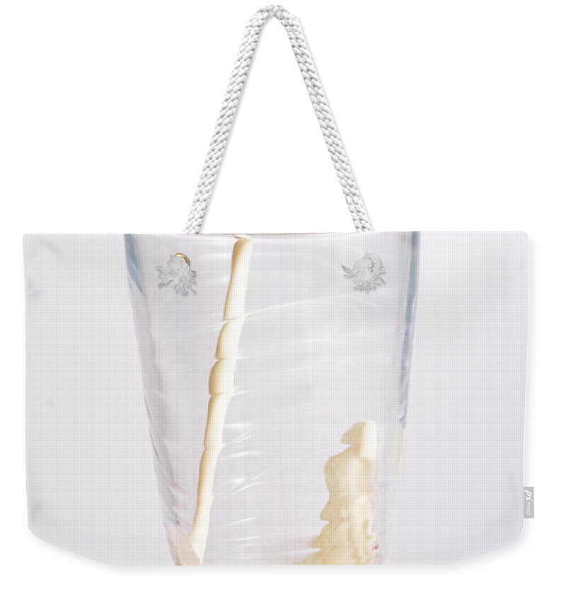 Calcium Weekender Tote Bag featuring the photograph Milk #1 by Photo Researchers, Inc.