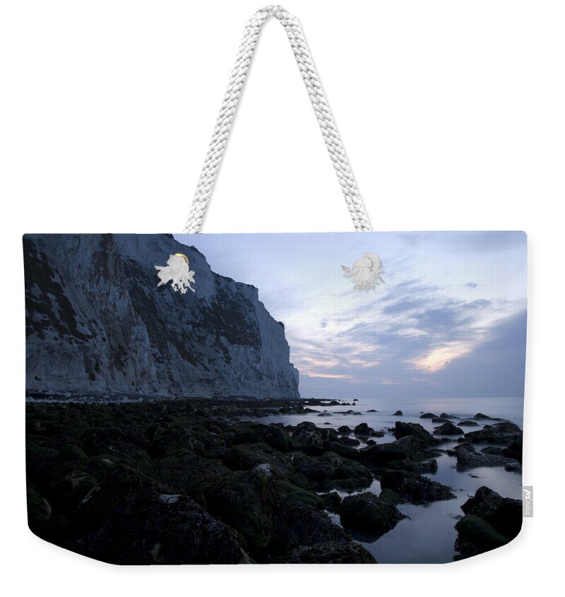 Dover Weekender Tote Bag featuring the photograph Morning at the White Cliffs of Dover #1 by Ian Middleton
