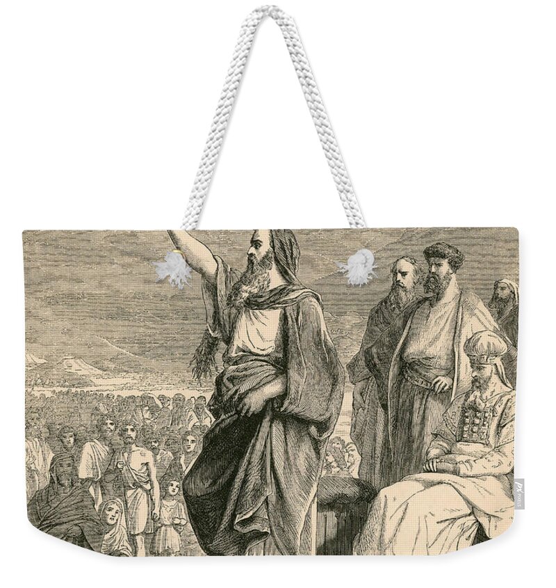 History Weekender Tote Bag featuring the photograph Moses, Christian, Hebrew And Muslim #1 by Photo Researchers