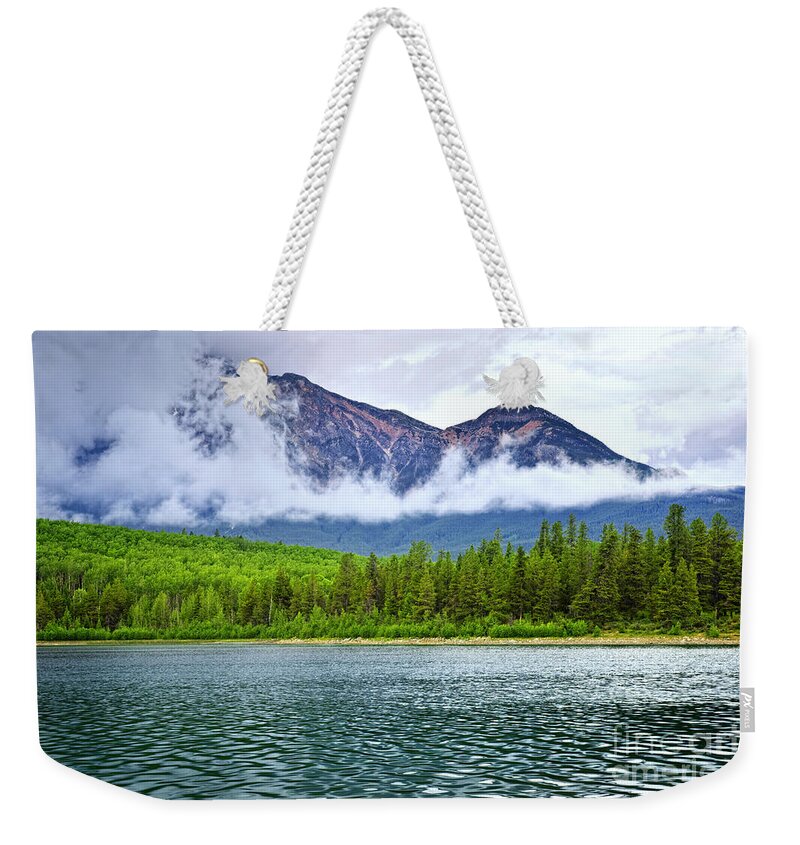 Lake Weekender Tote Bag featuring the photograph Mountain lake in Jasper National Park 2 by Elena Elisseeva