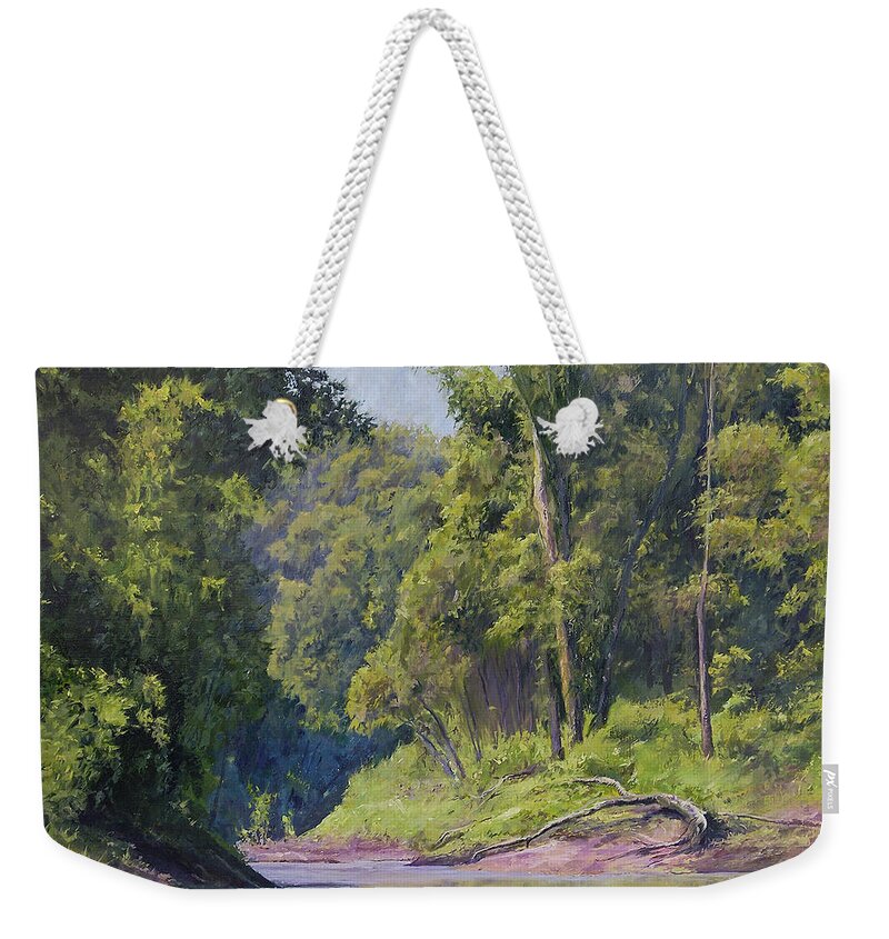 Mississippi Weekender Tote Bag featuring the painting Near the River at Friars Point #1 by Bill Jackson
