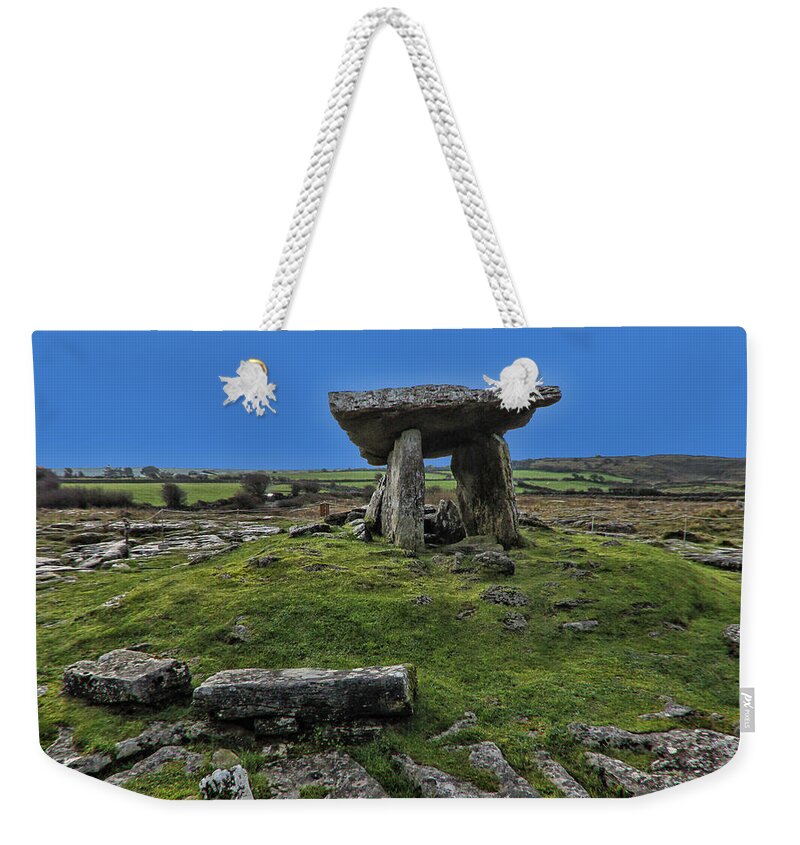 Ancient Weekender Tote Bag featuring the photograph Poulnabrone Dolmen #1 by David Gleeson