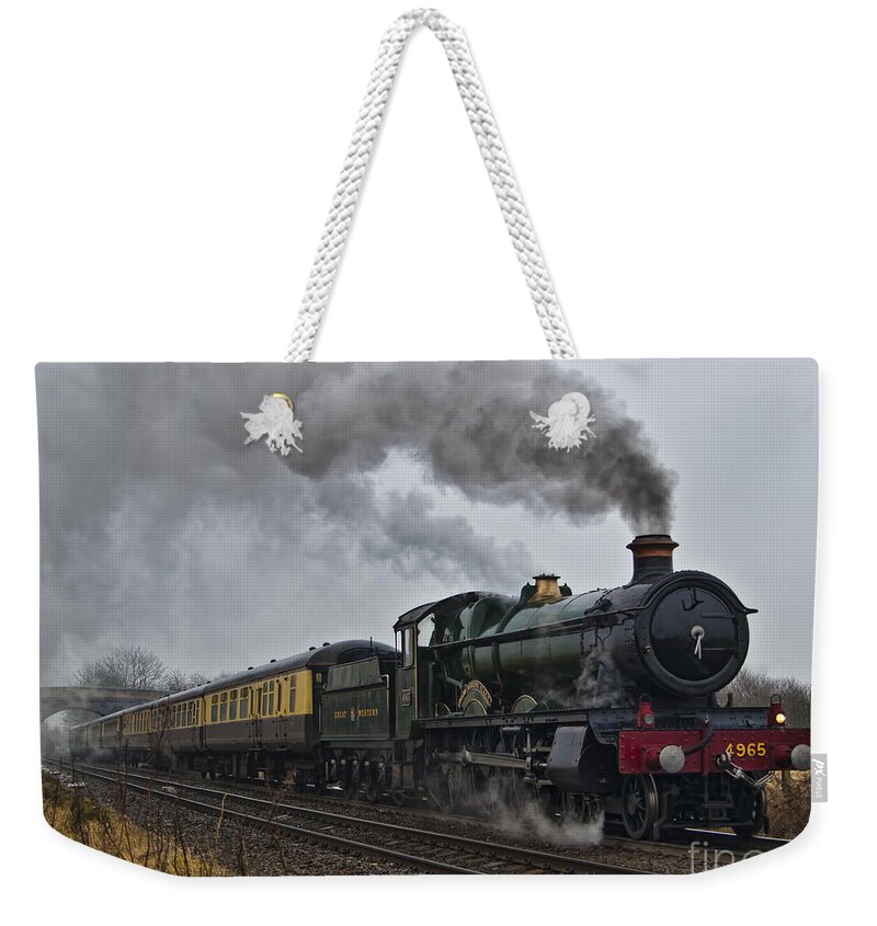 Train Weekender Tote Bag featuring the photograph Rood Ashton Hall 1 #1 by Steev Stamford