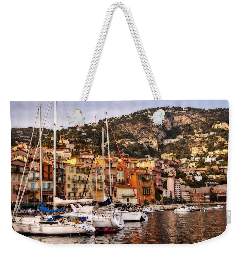 French Riviera Weekender Tote Bag featuring the photograph Villefranche-sur-Mer #1 by Steven Sparks
