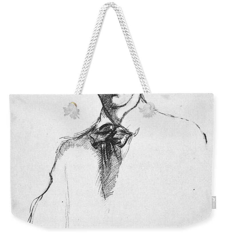 1898 Weekender Tote Bag featuring the photograph William Butler Yeats #1 by Granger