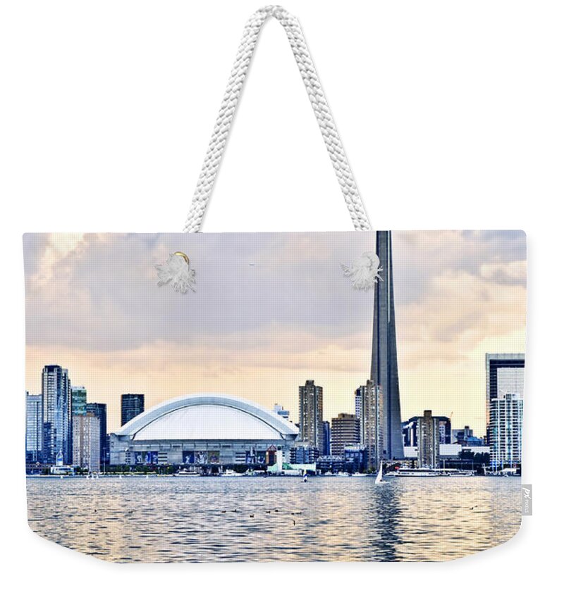 Toronto Weekender Tote Bag featuring the photograph Toronto skyline 15 by Elena Elisseeva