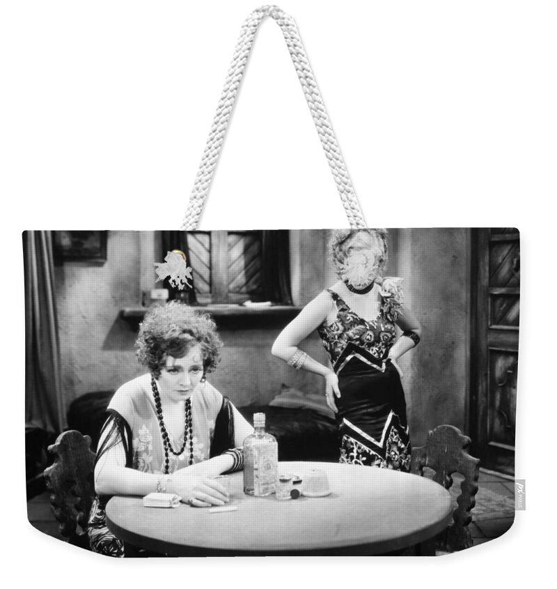 -drinking- Weekender Tote Bag featuring the photograph Silent Film Still: Drinking #12 by Granger