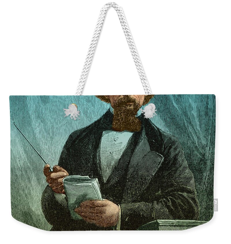 Illustration Weekender Tote Bag featuring the photograph Charles Dickens, English Author #13 by Photo Researchers