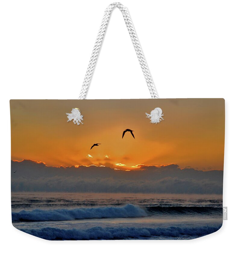 Sunrise Weekender Tote Bag featuring the photograph 14- Smoke On The Water by Joseph Keane