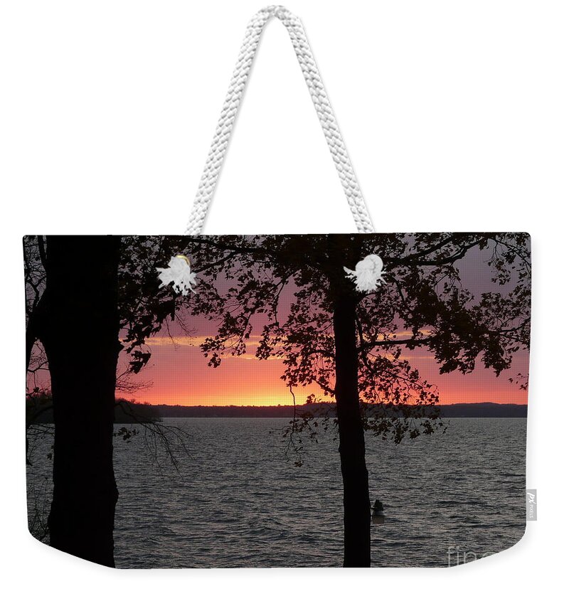 Sunset Weekender Tote Bag featuring the photograph Sunset #19 by Judi Deziel