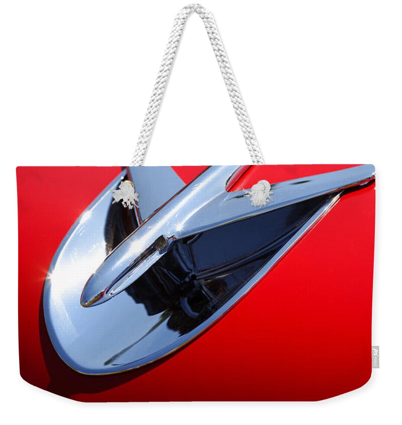 1955 Weekender Tote Bag featuring the photograph 1956 Buick Riviera Special by Gordon Dean II