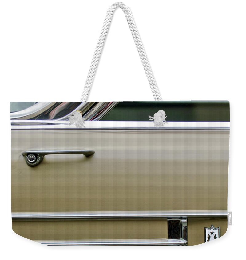 1958 Oldsmobile Weekender Tote Bag featuring the photograph 1958 Oldsmobile by Jill Reger