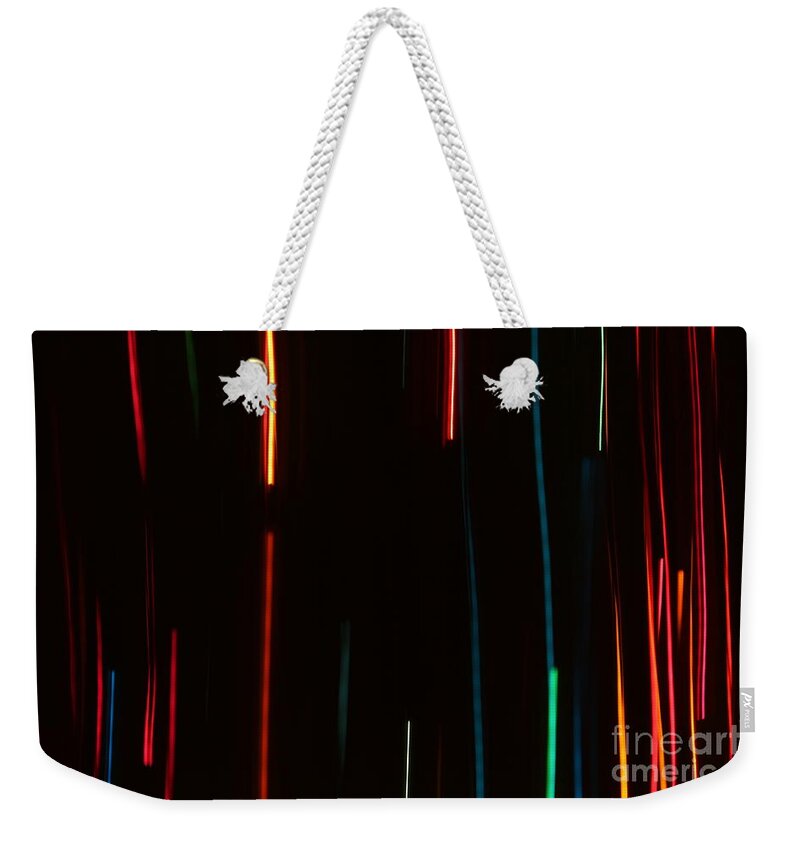 Abstract Weekender Tote Bag featuring the photograph Abstract Motion Lights #2 by Henrik Lehnerer