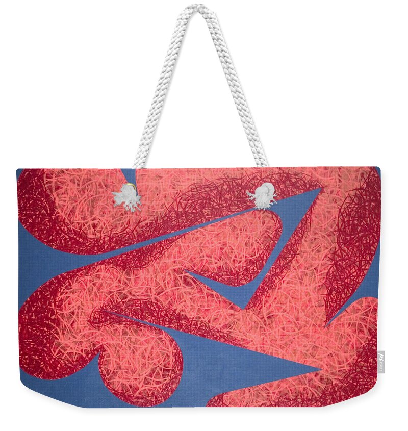 Abstract Weekender Tote Bag featuring the painting 2 AM no AC by James Hamilton