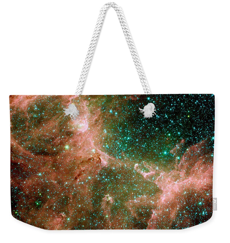 Spitzer Image Weekender Tote Bag featuring the photograph Eagle Nebula #2 by Nasa