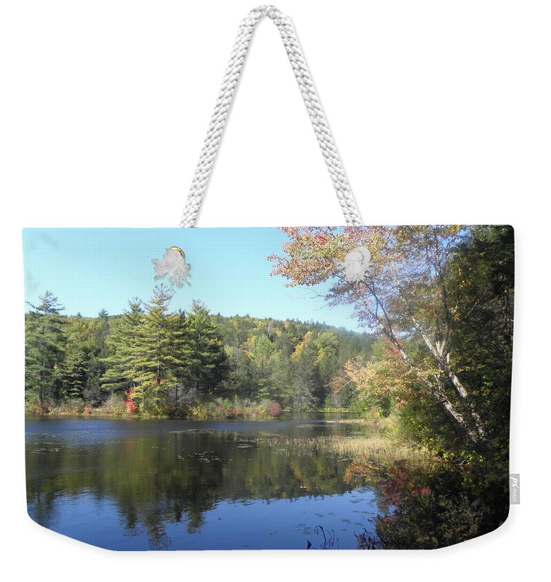 Fall Weekender Tote Bag featuring the photograph Fall in New England #2 by Kim Galluzzo