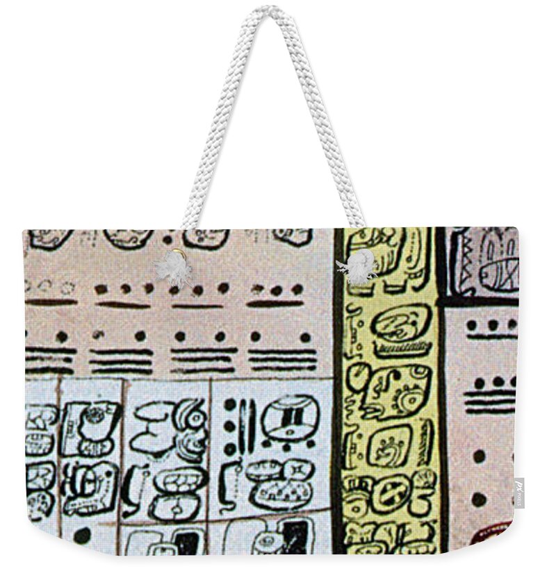 Science Weekender Tote Bag featuring the photograph Mayan Number System, Codex Dresdensis #3 by Photo Researchers