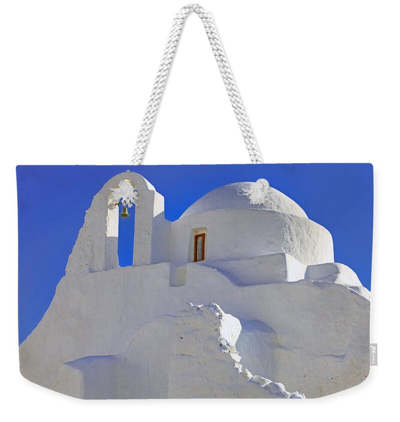 Paraportiani Weekender Tote Bag featuring the photograph Mykonos #2 by Joana Kruse