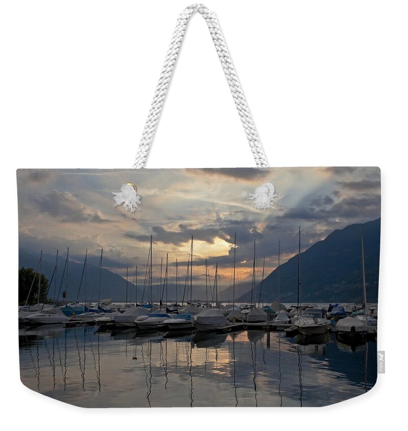 Lago Maggiore Weekender Tote Bag featuring the photograph Porto Patriziale Ascona #2 by Joana Kruse