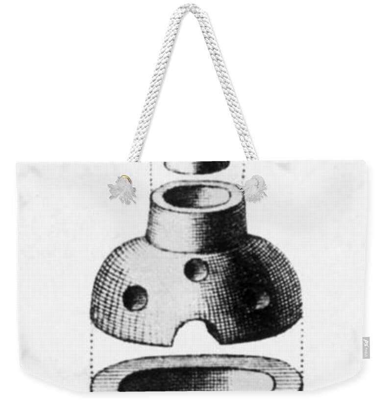 Science Weekender Tote Bag featuring the photograph Distillation, Alembic, 18th Century #3 by Science Source