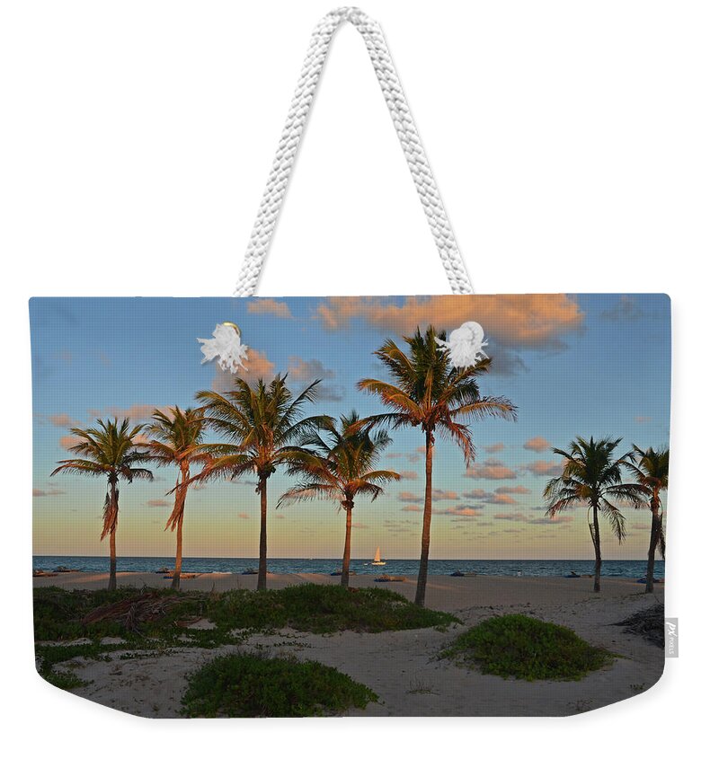  Weekender Tote Bag featuring the photograph 30- Palms In Paradise by Joseph Keane