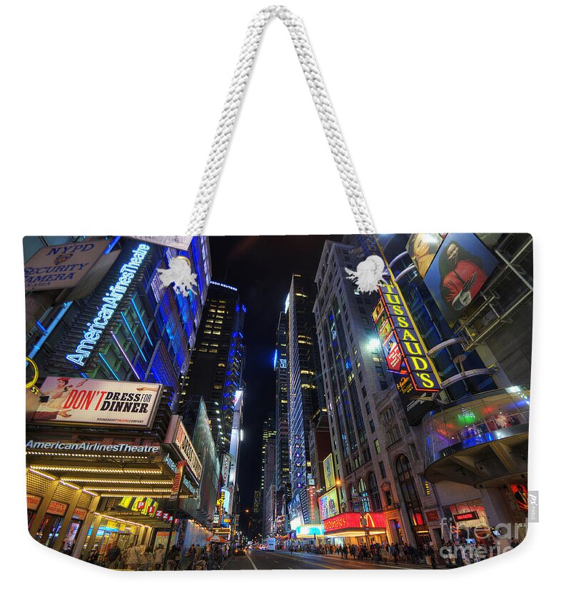 Art Weekender Tote Bag featuring the photograph 42nd Street - NYC by Yhun Suarez