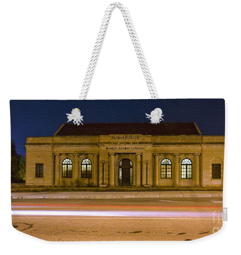 Train Weekender Tote Bag featuring the photograph 50 Years Past Train Time by Tim Mulina