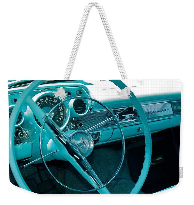 57 Chevy Bel Air Interior Weekender Tote Bag