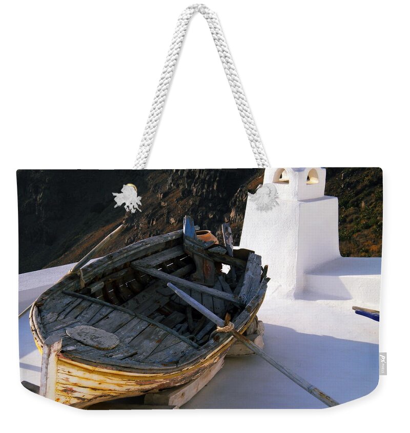 Coletteguggenheim Weekender Tote Bag featuring the photograph Santorini Greece by Colette V Hera Guggenheim