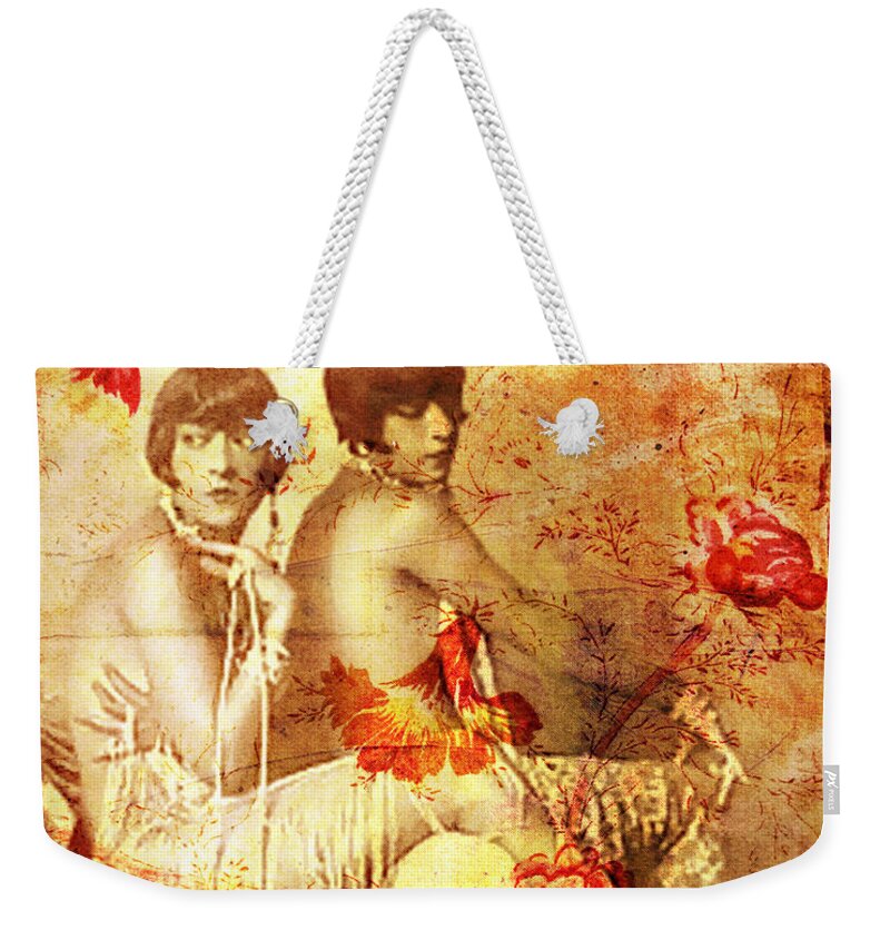 Nostalgic Seduction Weekender Tote Bag featuring the photograph Winsome Women #18 by Chris Andruskiewicz