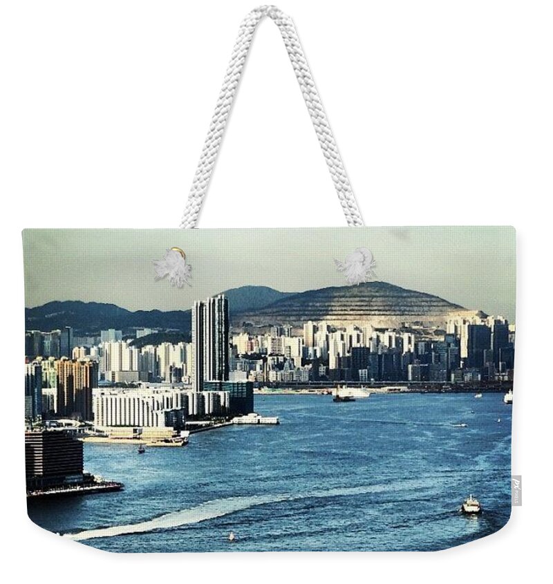  Weekender Tote Bag featuring the photograph A Beautiful Hong Kong Day by Lorelle Phoenix