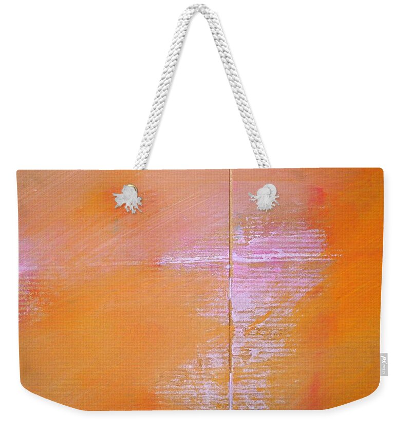 Line Weekender Tote Bag featuring the painting A View Of The Line by Charles Stuart