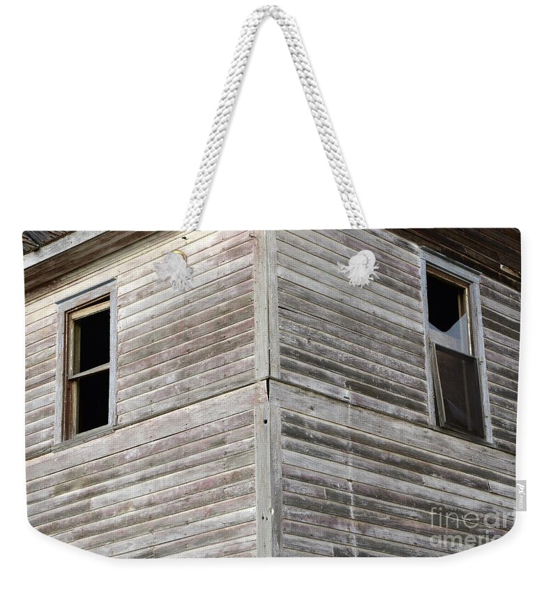 Windows Weekender Tote Bag featuring the photograph Abandoned Building 2 by Bob Christopher