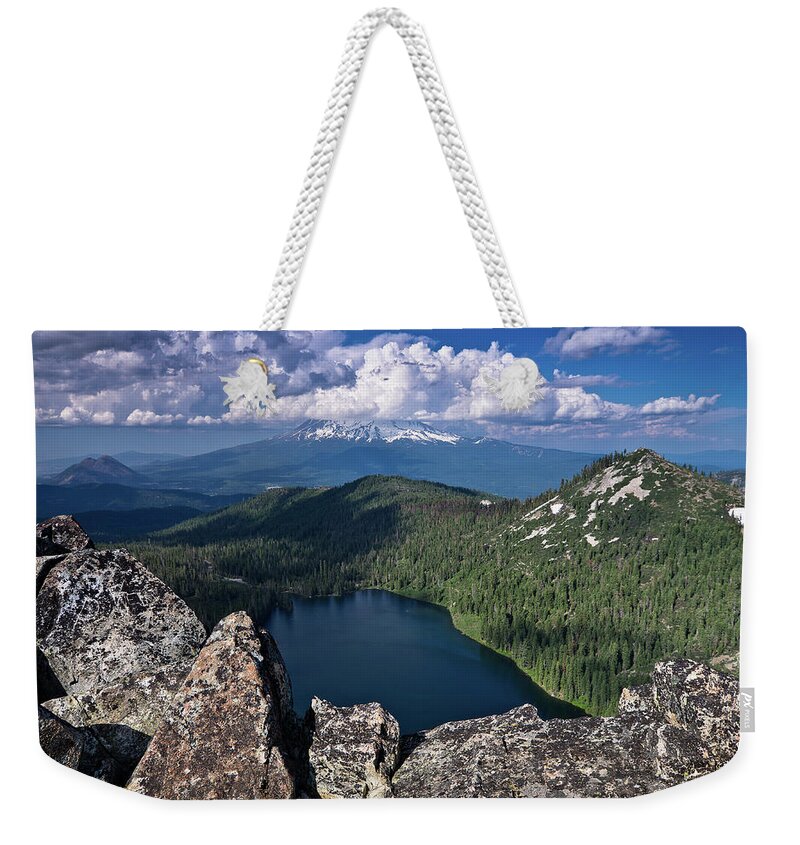 Lake Weekender Tote Bag featuring the photograph Above Castle Lake by Greg Nyquist
