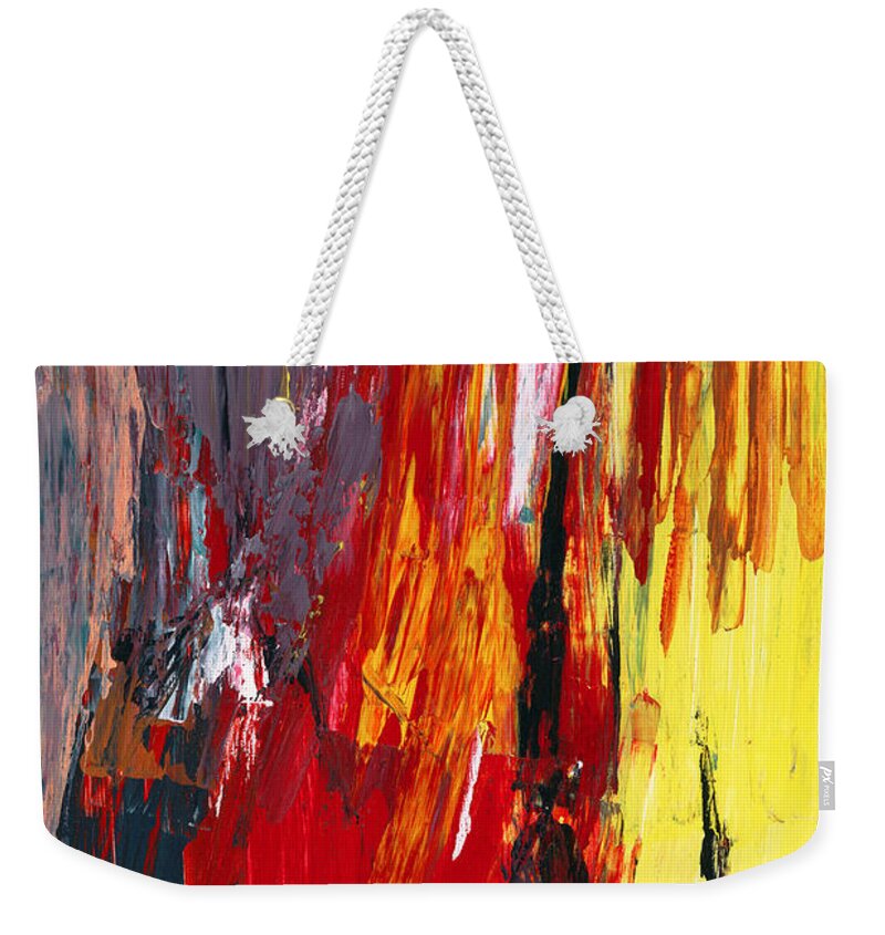 Abstract Weekender Tote Bag featuring the photograph Abstract - Acrylic - Rising power by Mike Savad