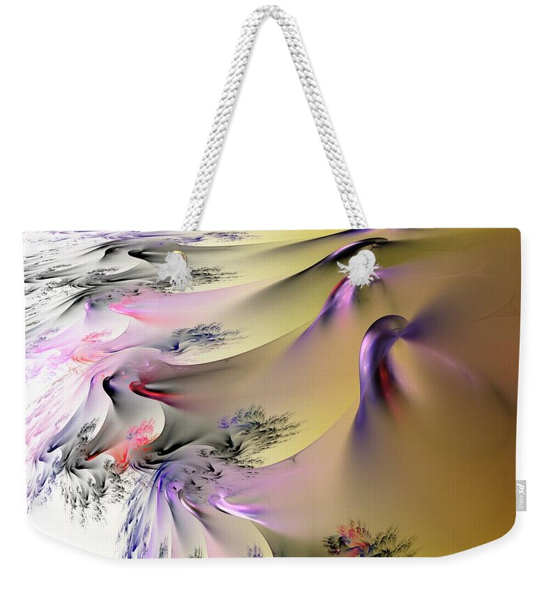 Fine Art Weekender Tote Bag featuring the digital art Abstract Vista by David Lane