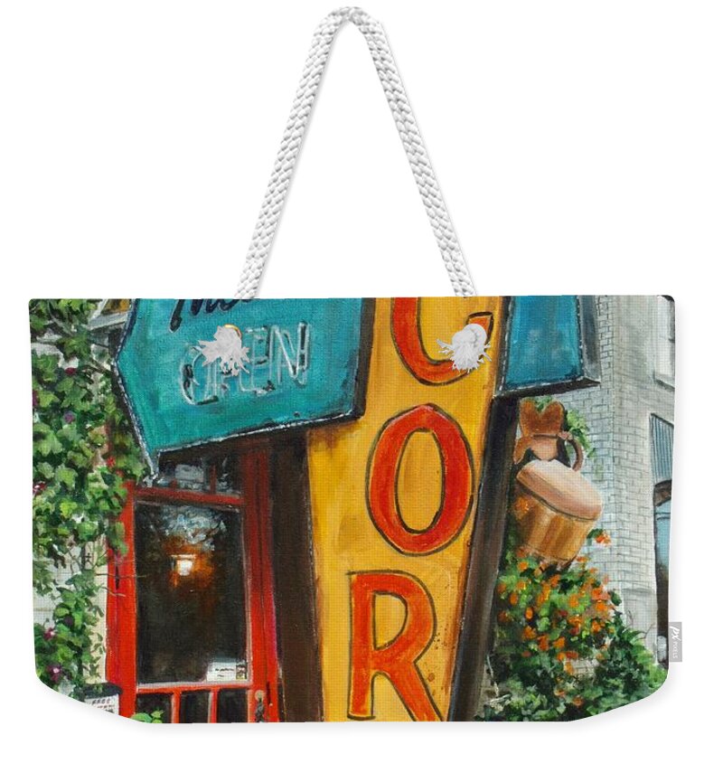 Americana Weekender Tote Bag featuring the painting Acorn Theater by William Brody