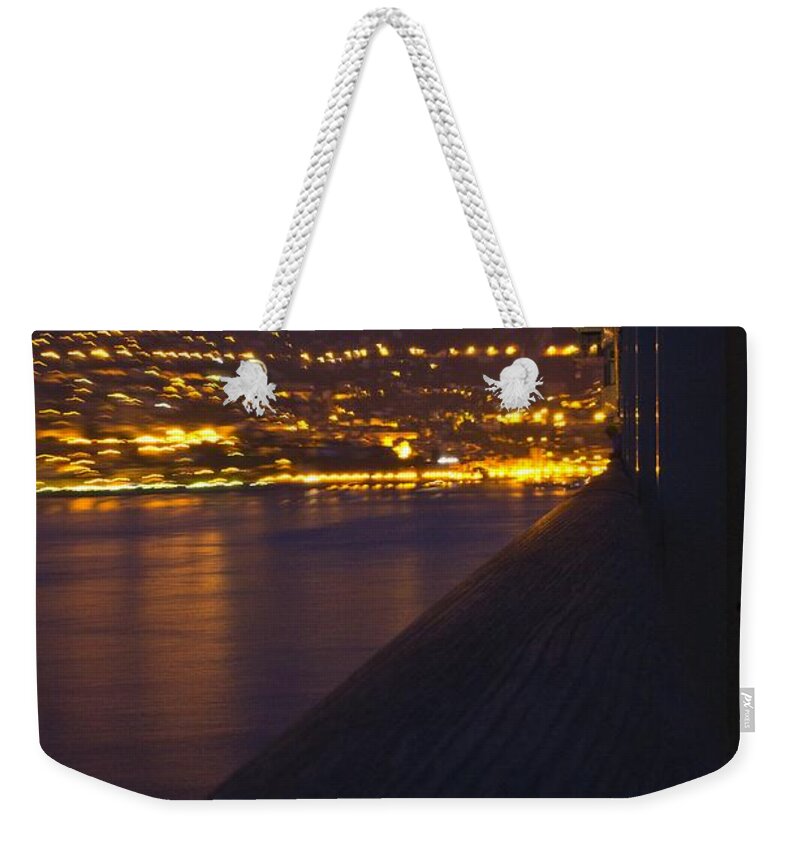 Alien Weekender Tote Bag featuring the photograph Alien Spacecraft Over Villefranche by Richard Henne
