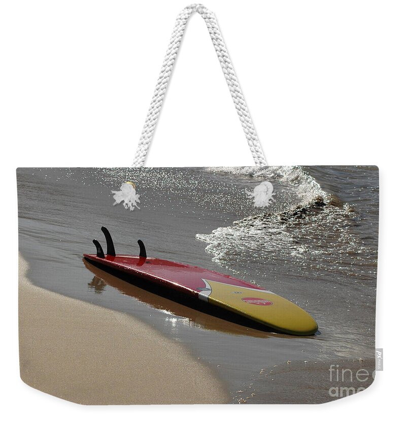 Surfing Weekender Tote Bag featuring the photograph All Washed Up by Vivian Christopher