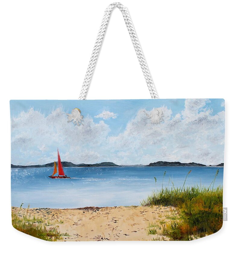 Amelia Weekender Tote Bag featuring the painting Amelia River by Larry Whitler