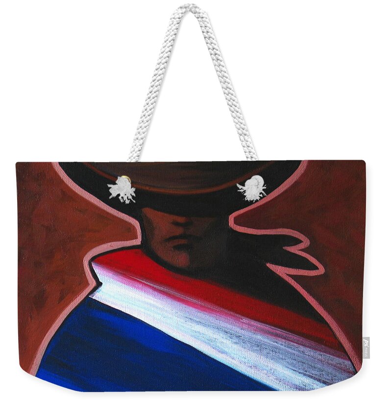 American Weekender Tote Bag featuring the painting American Rider by Lance Headlee