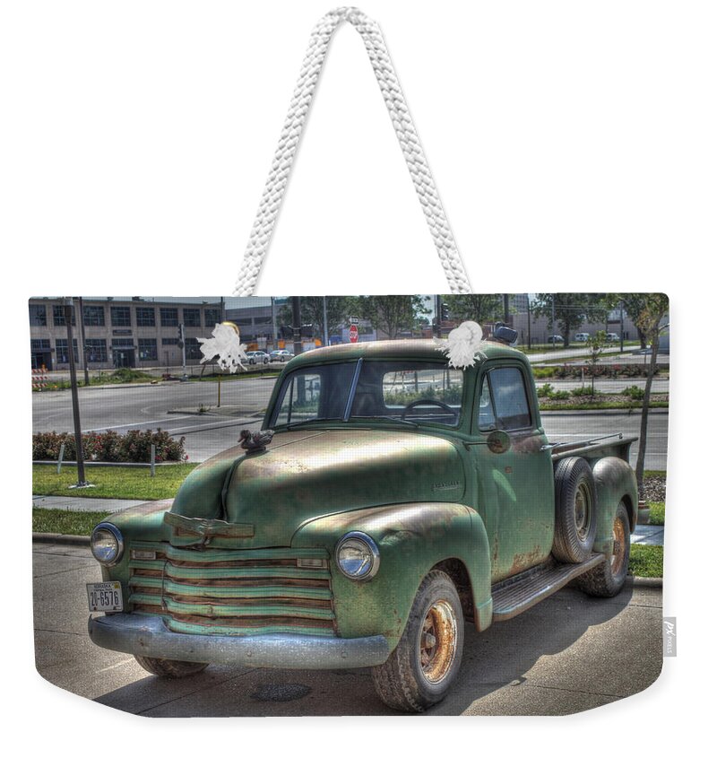 Old Weekender Tote Bag featuring the photograph American Workhorse by J Laughlin