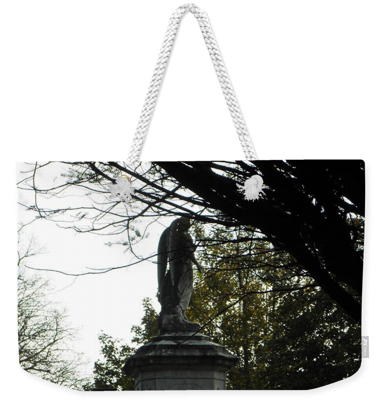 Angel Weekender Tote Bag featuring the photograph An angel to watch over me by Kim Galluzzo