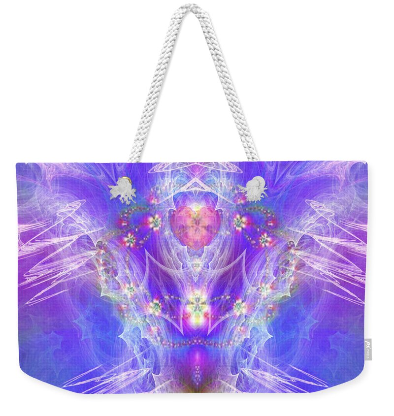 Angel Weekender Tote Bag featuring the digital art Angel of Ascension by Diana Haronis