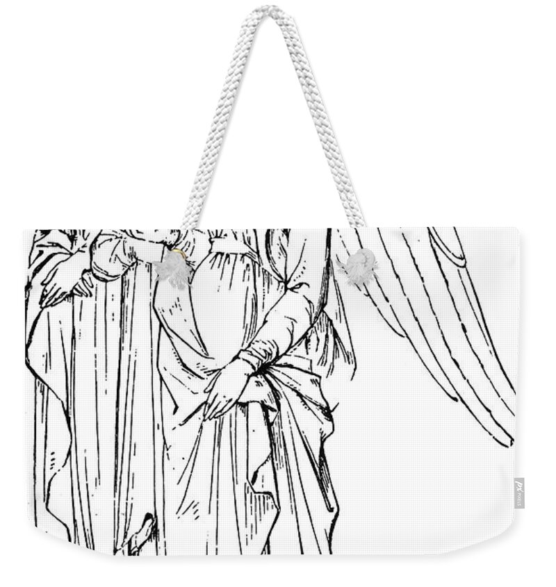 19th Century Weekender Tote Bag featuring the photograph Angels by Granger