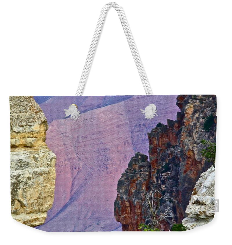 Grand Canyon Weekender Tote Bag featuring the photograph Angel's Window Two by Diana Hatcher